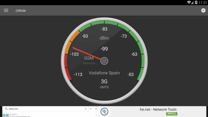 Network Signal Strength android App screenshot 1